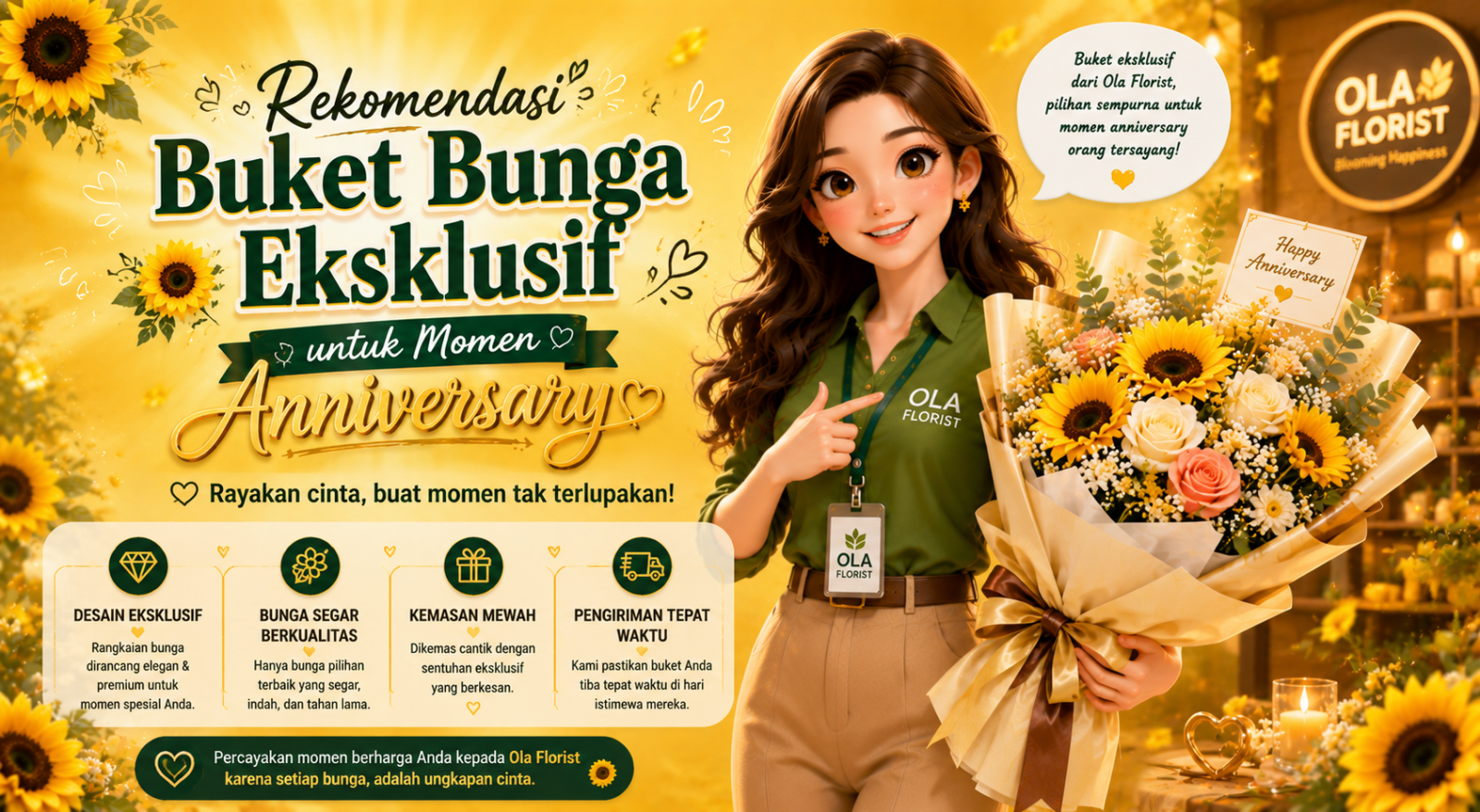 Rekomendasi Buket Bunga Eksklusif untuk Momen Anniversary